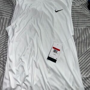Nike White Dri-FIT Swim Top